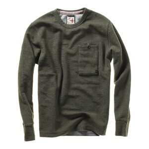 RELWEN Micro Waffle Crew  in Loden Heather